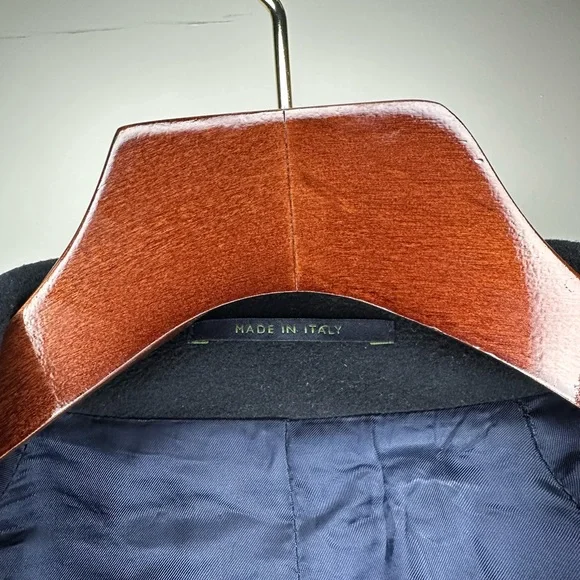 Sid Mashburn - Tailored Traveler’s Trench - Wool/Cashmere - Navy - Medium - Picture 3 of 12